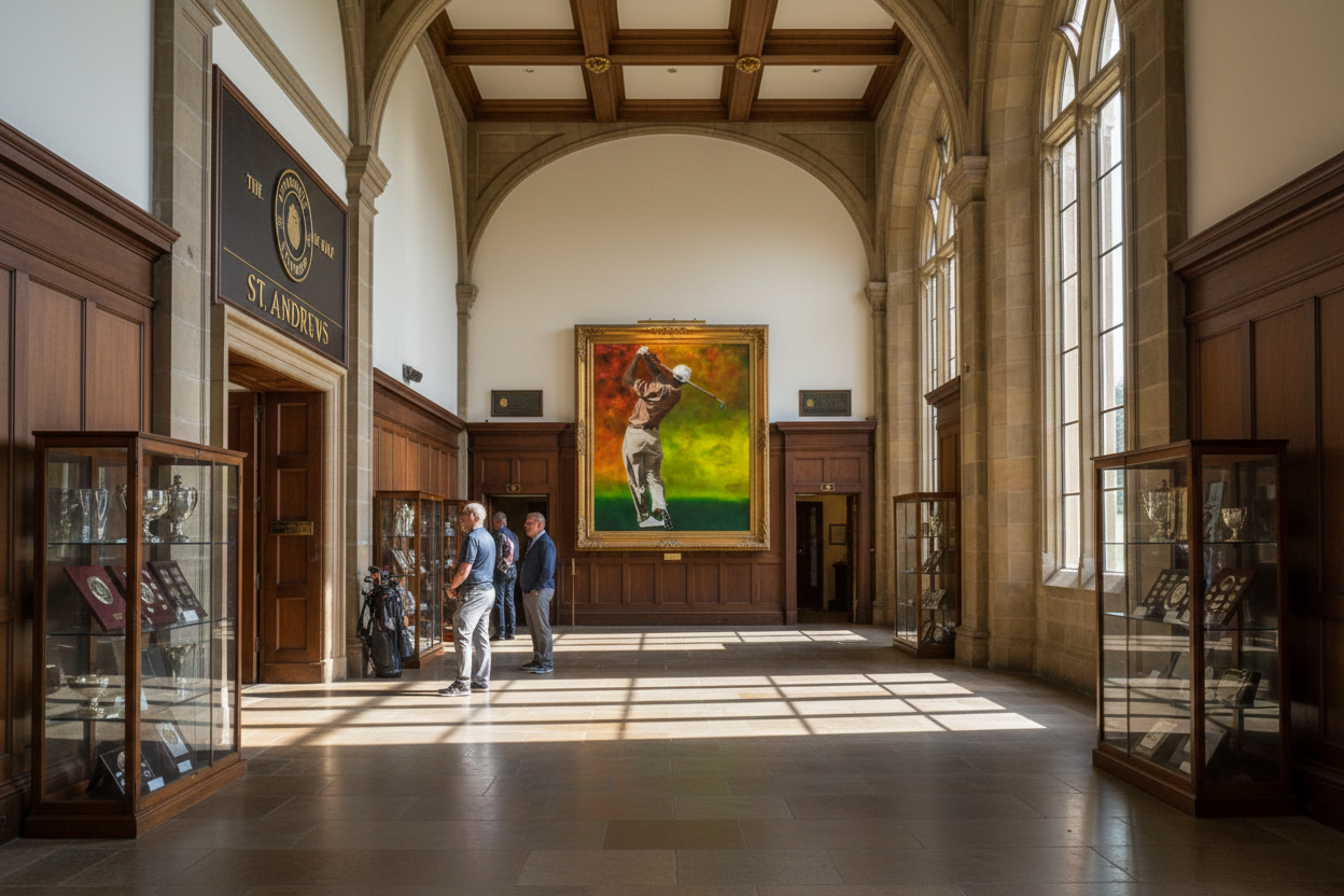 Golf Painting in St Andrews Arrival Hall