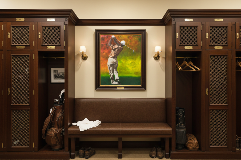 Golf Painting in St Andrews Locker Room